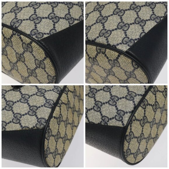 GUCCI GG Supreme Sherry Line Shoulder Bag PVC Navy Red 41 02 034 Auth 116512 - Picture 14 of 16